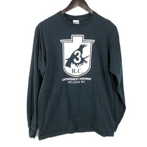 Mens Long Sleeve Shirt Crowsnest Hwy Nelson BC